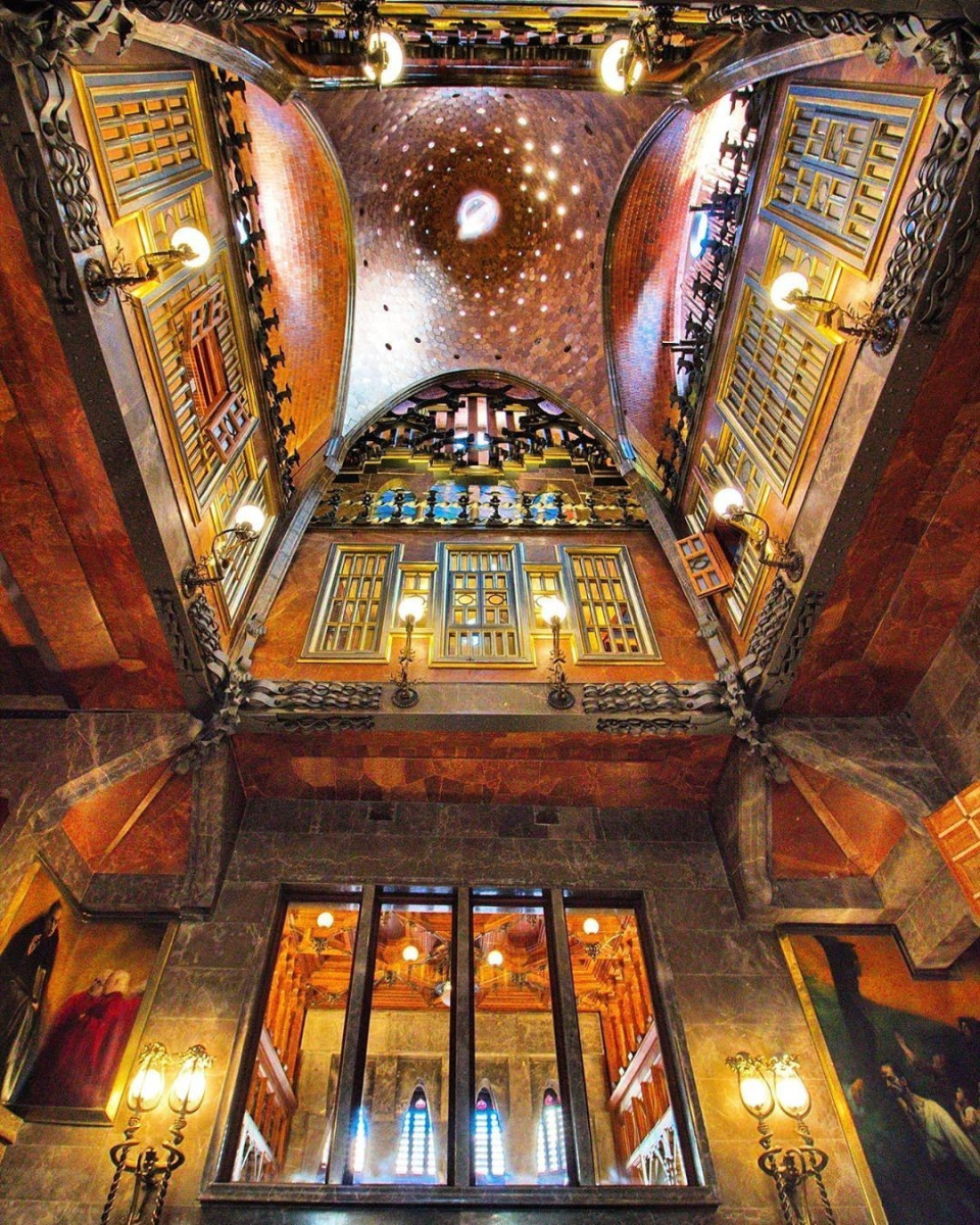 The interior of Palau Güell.