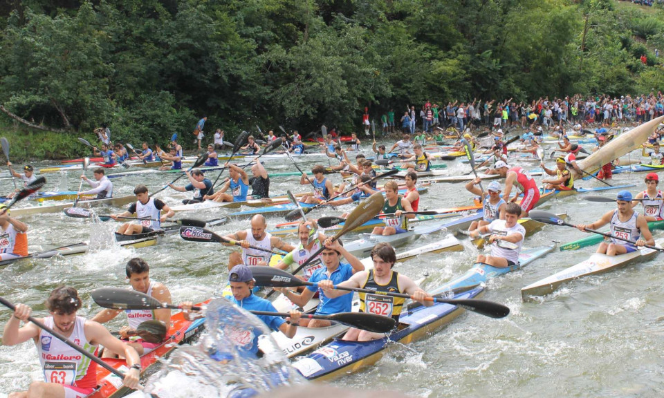 Kayakers from all over come to paddle down the Sella River.